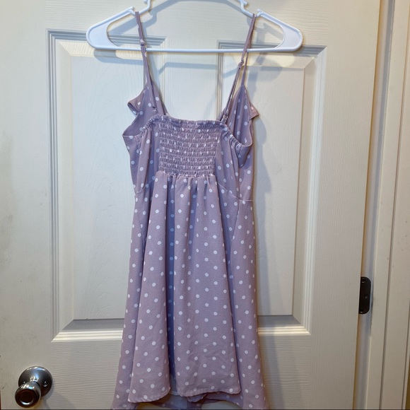 Lavender Polka Dot Dress - Picture 6 of 6